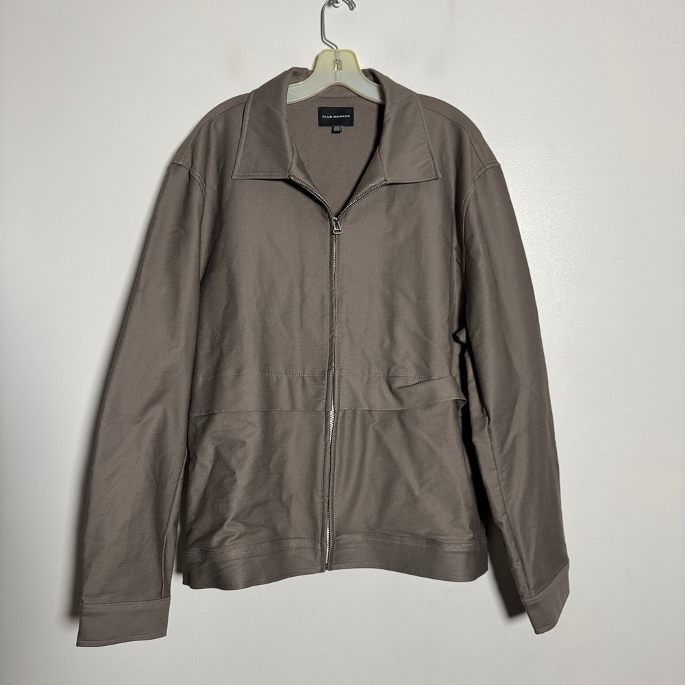 Club Monaco Mens Brown‎ Zip Up Jacket Size XL